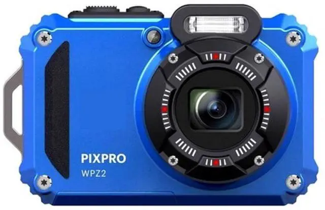 Alt view image 2 of 7 - Kodak PIXPRO WPZ2 Rugged Waterproof 16MP Digital Camera with 4x Zoom (Blue) Bundle with Case and 32GB MicroSD Card bundle (3 Items)