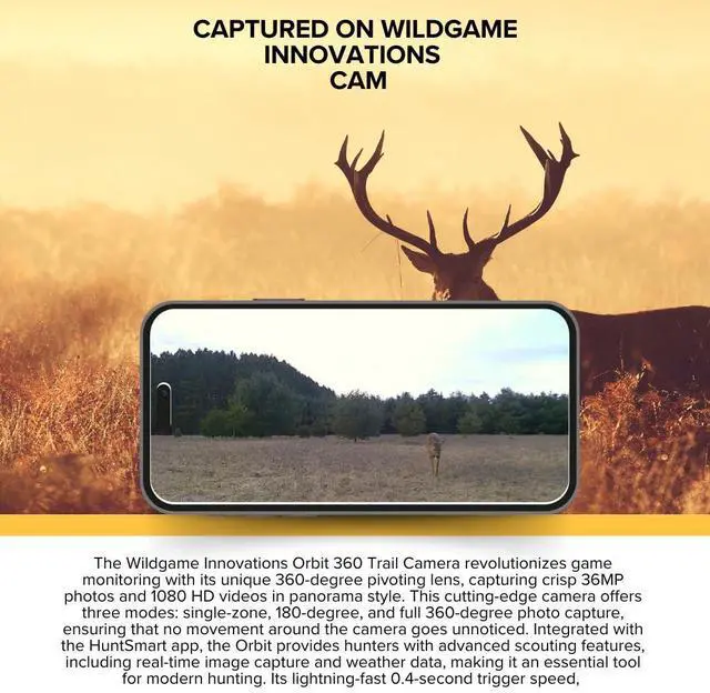 Alt view image 3 of 7 - Wildgame Innovations Orbit 360-Degree Trail Camera (2-Pack) Bundle with 2 x 5400mAh Battery, 2 x 3000mAh Battery, 2 x Camera Stand, 2 x 32GB Memory Card, and Card Reader (11 Items)