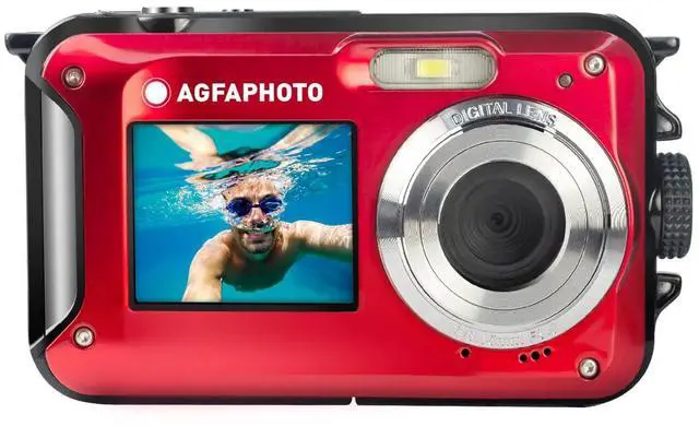 Alt view image 7 of 7 - Agfa Photo WP8000 Waterproof Digital Camera with 2.7-Inch LCD Screen, CMOS Sensor and Dual Screen (Red)