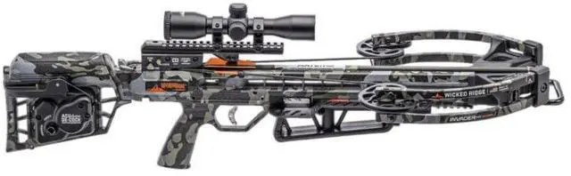 Main image of TenPoint Invader M1 De-Cock 32-Inch Lightweight Compact Crossbow with 70-Yard Pro-View 400 Lighted Scope and 390 Fps Speed