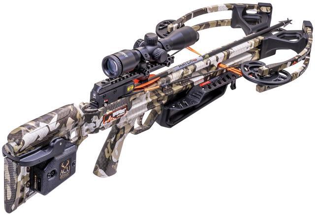 Alt view image 6 of 7 - TenPoint Invader M1 Wicked Ridge Compact Profile Crossbow with Built-In ACUdraw Cocking Device and Pro-View 400 Scope (Peak XT)