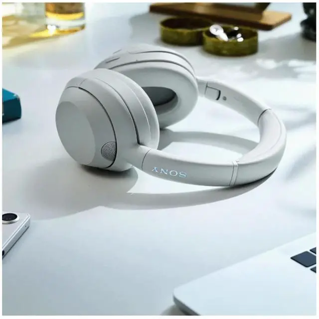 Alt view image 6 of 7 - Sony ULT WEAR Wireless Noise Canceling Headphones Over-Ear Bluetooth Headset with Mic and Foldable Design (Off-White)