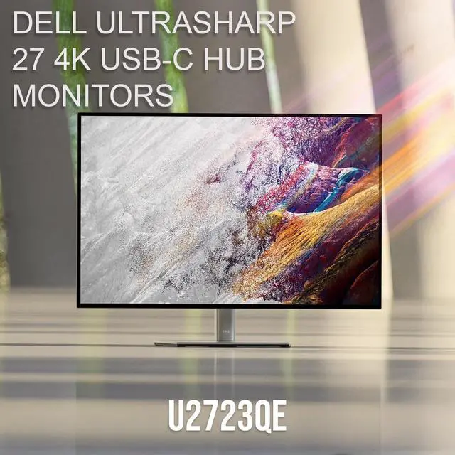 Alt view image 2 of 7 - Dell U2723QE UltraSharp 27 Inch 4K USB C Hub Monitor with HDMI Cable Bundle