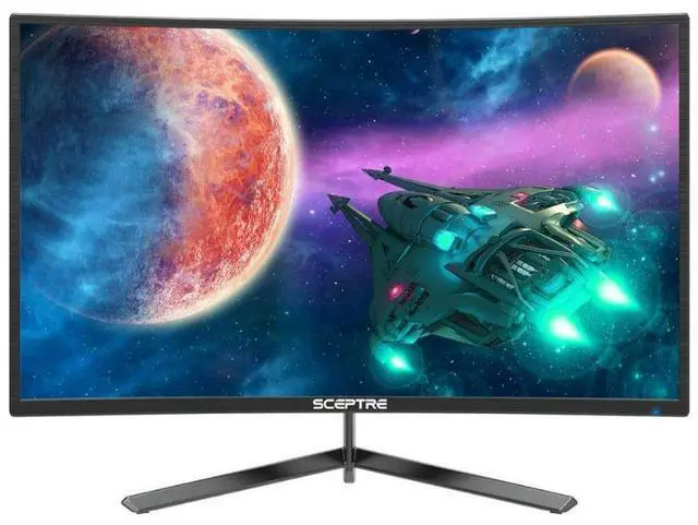 Alt view image 13 of 19 - Sceptre 24-inch Curved Gaming Monitor 1080p up to 165Hz DisplayPort HDMI 99% sRGB, AMD FreeSync Build-in Speakers Machine Black (C248B-FWT168)