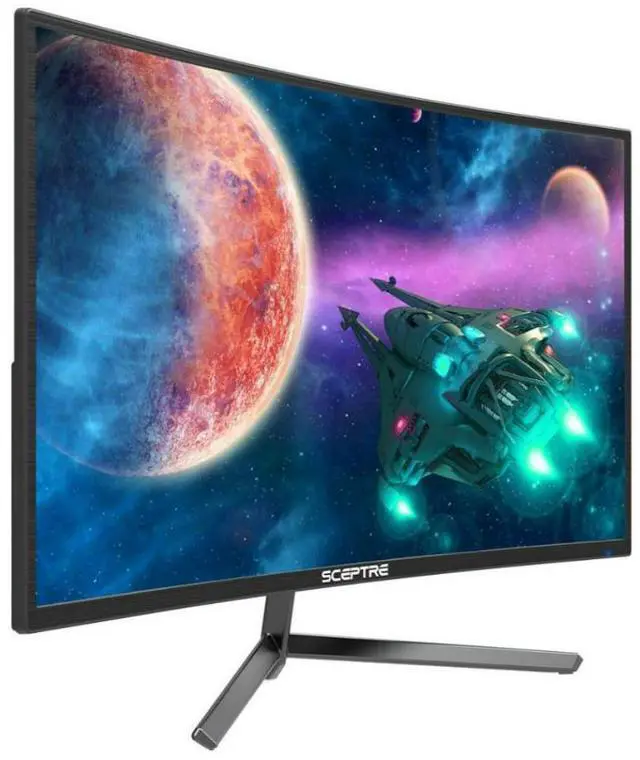 Alt view image 14 of 19 - Sceptre 24-inch Curved Gaming Monitor 1080p up to 165Hz DisplayPort HDMI 99% sRGB, AMD FreeSync Build-in Speakers Machine Black (C248B-FWT168)