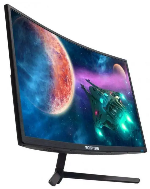 Alt view image 16 of 19 - Sceptre 24-inch Curved Gaming Monitor 1080p up to 165Hz DisplayPort HDMI 99% sRGB, AMD FreeSync Build-in Speakers Machine Black (C248B-FWT168)