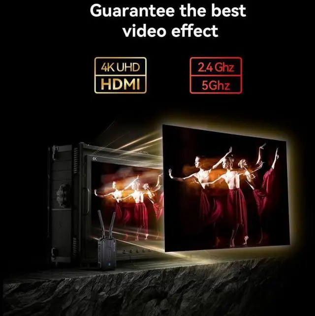 Alt view image 4 of 7 - Hollyland Pyro H Wireless Video Transmission System Bundle with Rechargeable Batteries for NP-FZ100 (2-Pack) and Impact-Proof Watertight and Dustproof Hard Carry Case (Black) (3 Items)