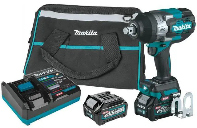 Alt view image 9 of 14 - Makita GWT01D 40V max XGT Brushless Lithium-Ion 3/4 in. Cordless 4-Speed High-Torque Impact Wrench with Friction Ring Anvil Kit (2.5 Ah)