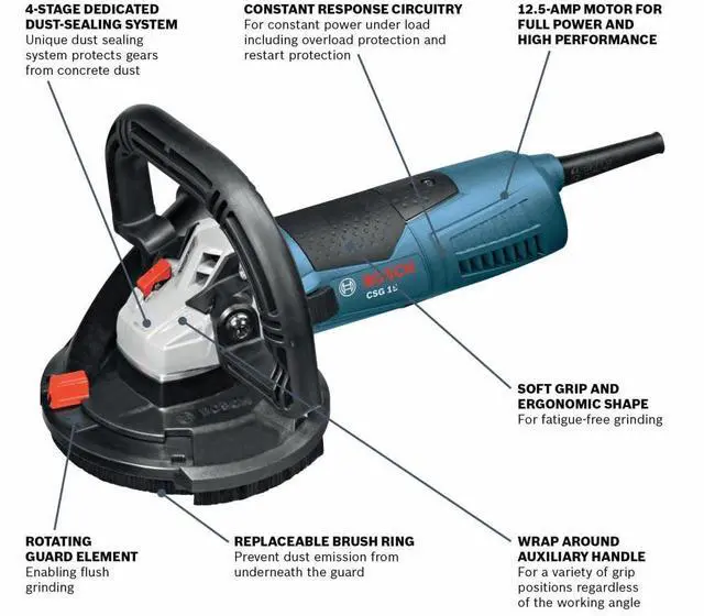 Alt view image 2 of 7 - Makita XAG25Z 18V LXT Brushless Lithium-Ion 4-1/2 in. / 5 in. Cordless X-LOCK Angle Grinder with AFT