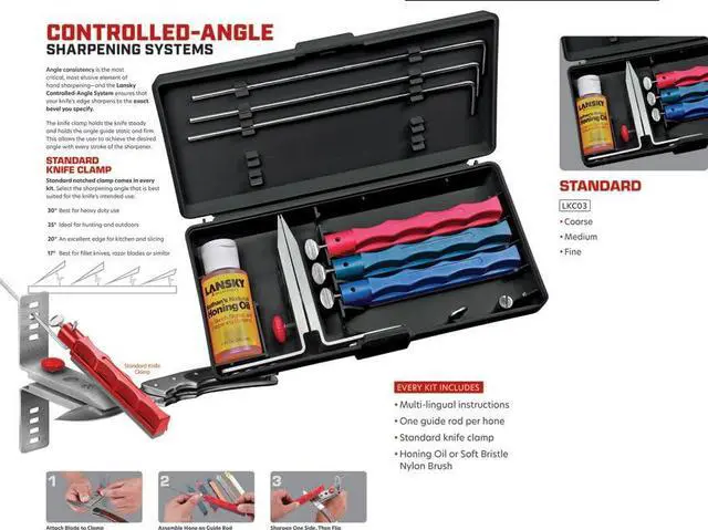 Alt view image 11 of 12 - Lansky Standard Controlled-Angle Knife Sharpening System