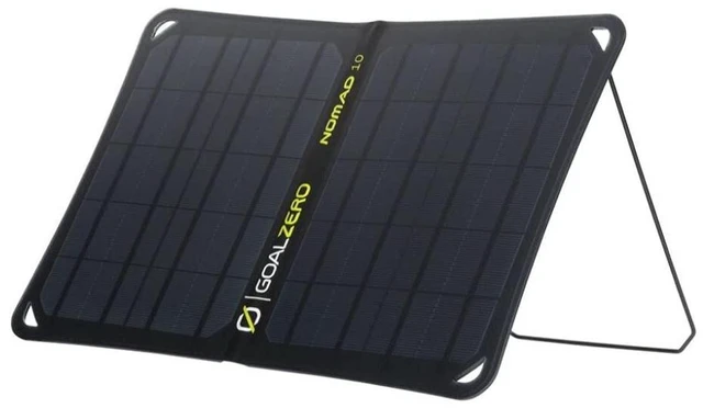 Alt view image 2 of 8 - Goal Zero Nomad 10, Foldable Monocrystalline 10 Watt Solar Panel with USB Port, Portable Solar Panel Backpacking, Hiking and Travel. Lightweight Backpack Solar Panel Charger with Adjustable Kickstand