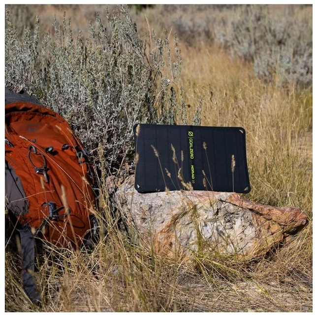 Alt view image 7 of 8 - Goal Zero Nomad 10, Foldable Monocrystalline 10 Watt Solar Panel with USB Port, Portable Solar Panel Backpacking, Hiking and Travel. Lightweight Backpack Solar Panel Charger with Adjustable Kickstand
