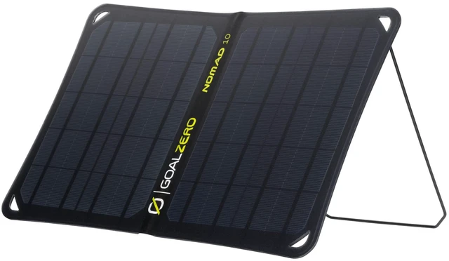 Alt view image 8 of 8 - Goal Zero Nomad 10, Foldable Monocrystalline 10 Watt Solar Panel with USB Port, Portable Solar Panel Backpacking, Hiking and Travel. Lightweight Backpack Solar Panel Charger with Adjustable Kickstand