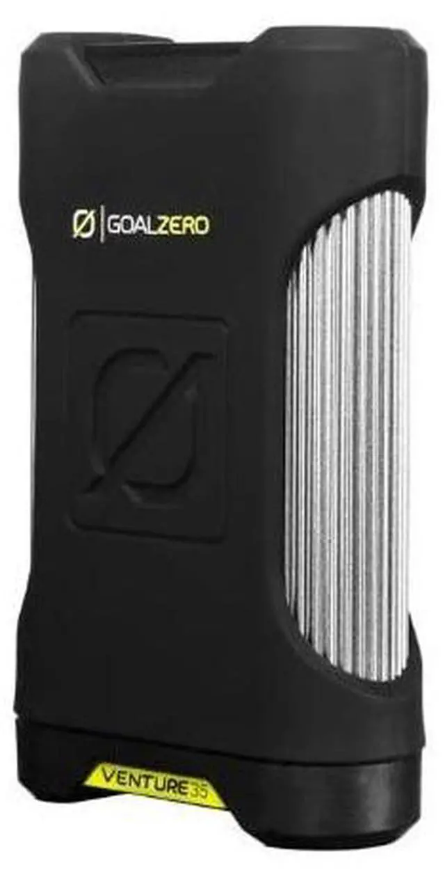 Alt view image 4 of 8 - goal zero venture 35 portable charger power bank 9600mah 18w usb-c power delivery port 2 usb outputs ip67 rating 50 lumens flashlight