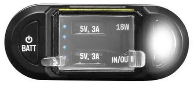 Alt view image 6 of 8 - goal zero venture 35 portable charger power bank 9600mah 18w usb-c power delivery port 2 usb outputs ip67 rating 50 lumens flashlight