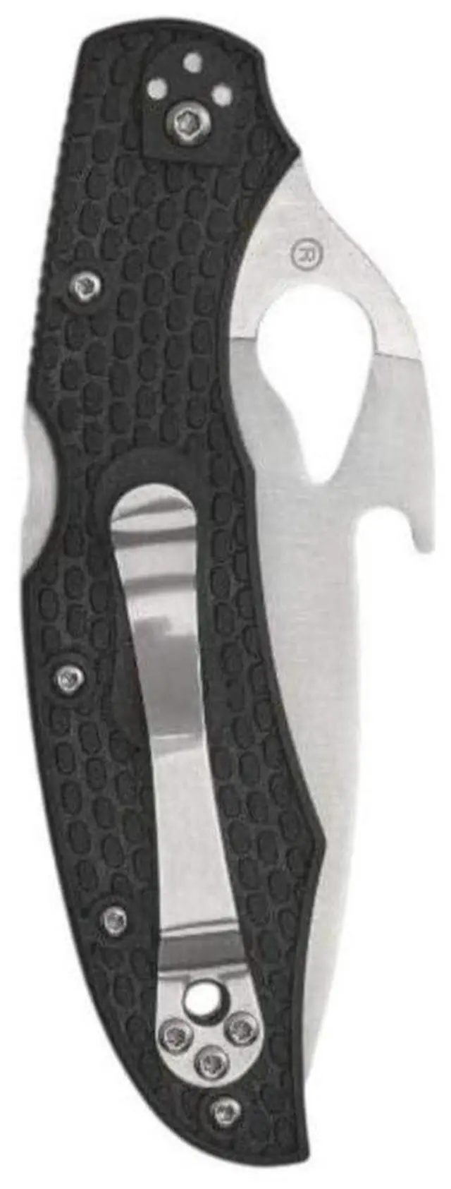 Alt view image 2 of 7 - Spyderco Cara Cara 2 CombinationEdge Folding Knife with Emerson Opener, FRN Handle, and Full-Flat 8Cr13MoV Steel Blade (Black)