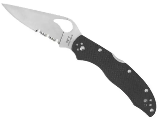 Alt view image 2 of 7 - Spyderco Harrier 2 Byrd Folding Knife with 8Cr13MoV Stainless Steel Blade, Full-Flat Grind, Back Lock for Cutting Tool Functions (PlainEdge)