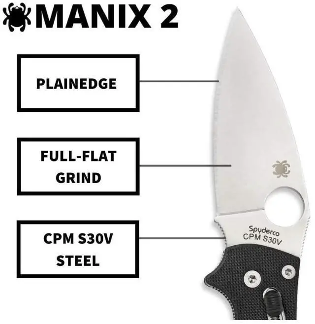 Alt view image 8 of 11 - Spyderco Manix 2 Knife C101GP2