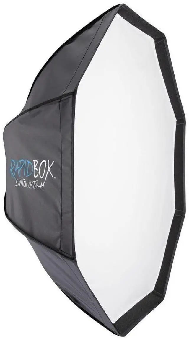 Alt view image 4 of 7 - Westcott Rapid Box Switch Bundle with Octa-M Light Modifier for Round Head Speedlite Insert, Collapsible Design, and Quick-Release Thumb-Lock (Black)