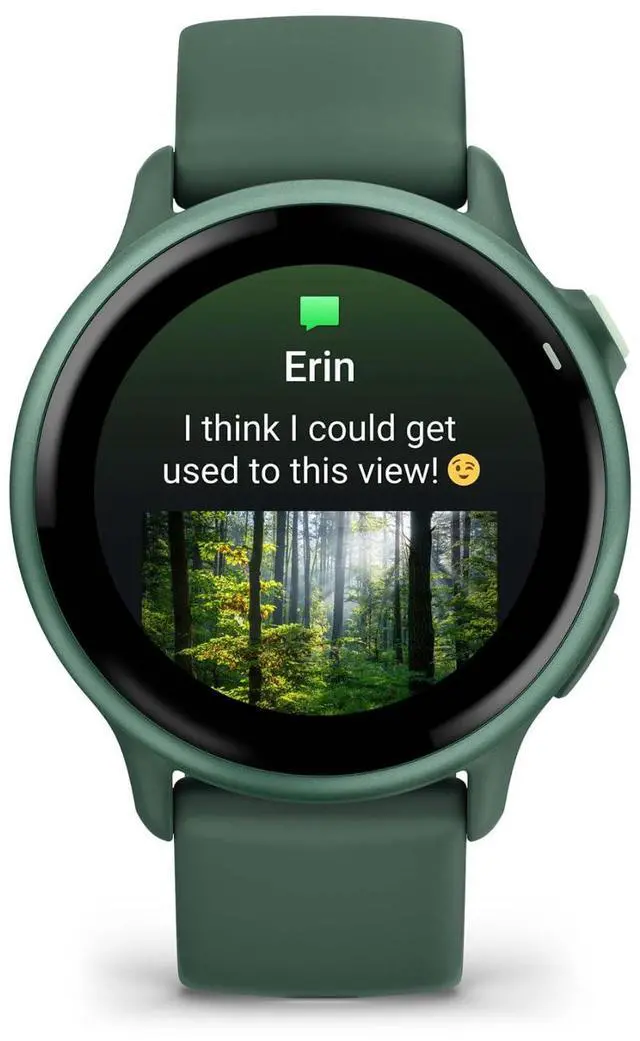 Alt view image 3 of 7 - Garmin vivoactive 6 GPS Smartwatch (Metallic Jasper Green) Bundle with House of Marley Rebel True Wireless Earbuds