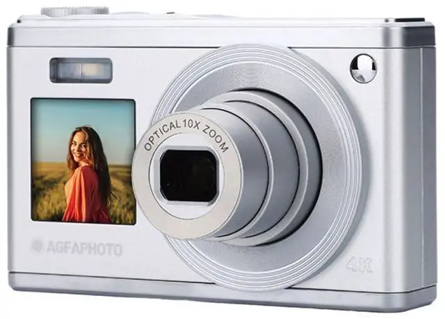 Alt view image 2 of 7 - Agfa Photo Realishot DC9200 Compact Digital Camera with 10X Optical Zoom, Dual Screen and CMOS Sensor (Gray)