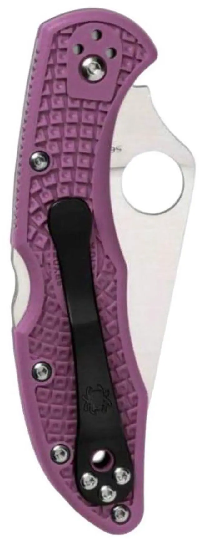 Alt view image 20 of 20 - Spyderco Delica 4 Folder 2.88 in Plain Purple FRN Handle