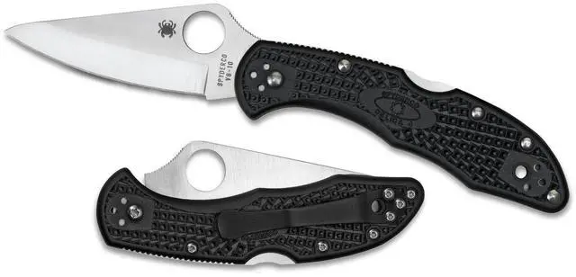 Alt view image 18 of 20 - Spyderco Delica 4 Folder 2.88 in Plain Black FRN Handle