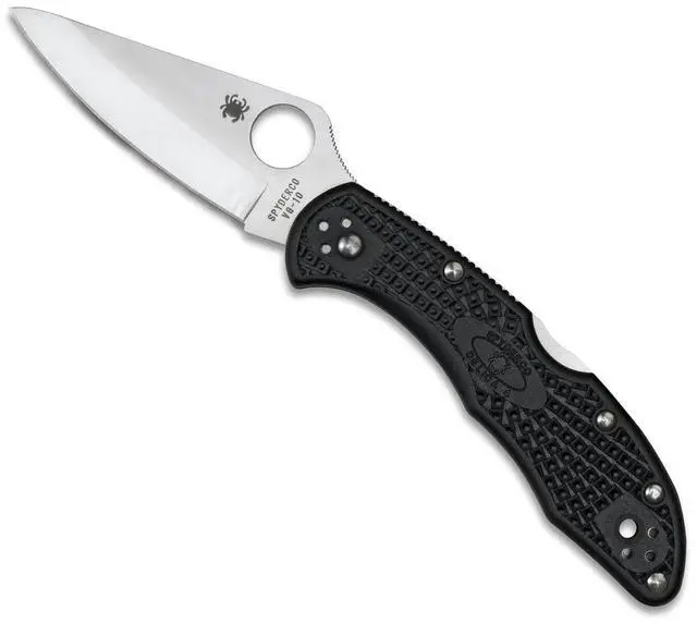 Alt view image 19 of 20 - Spyderco Delica 4 Folder 2.88 in Plain Black FRN Handle