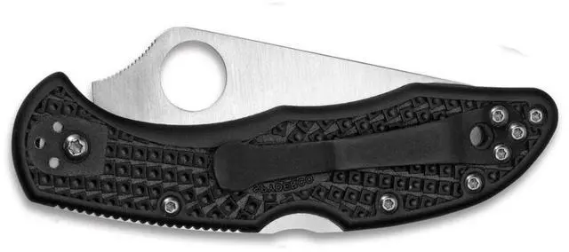 Alt view image 20 of 20 - Spyderco Delica 4 Folder 2.88 in Plain Black FRN Handle