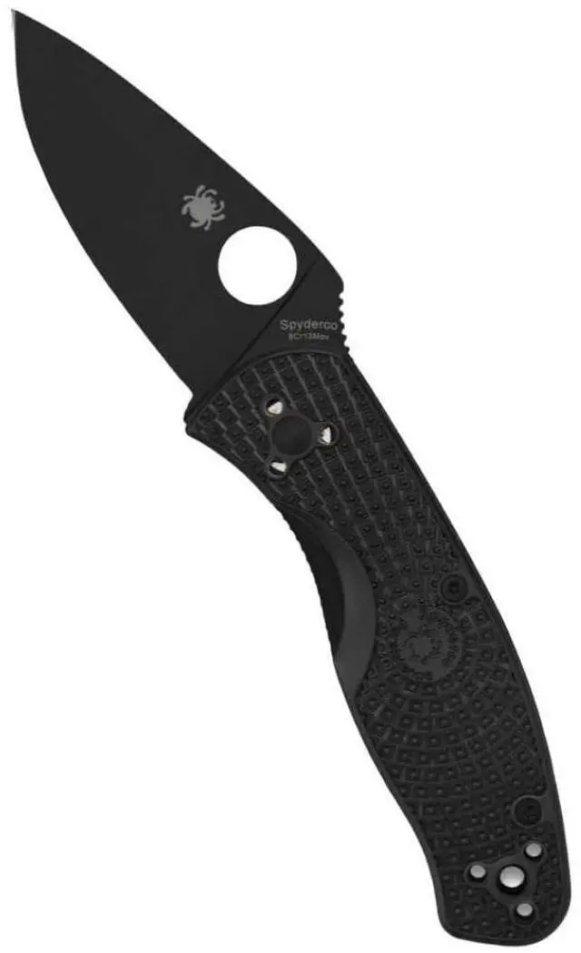 Alt view image 2 of 7 - Spyderco Persistence Lightweight 6.85-Inch PlainEdge Pocket Knife with 8Cr13MoV Steel Blade and FRN Handle (Black)