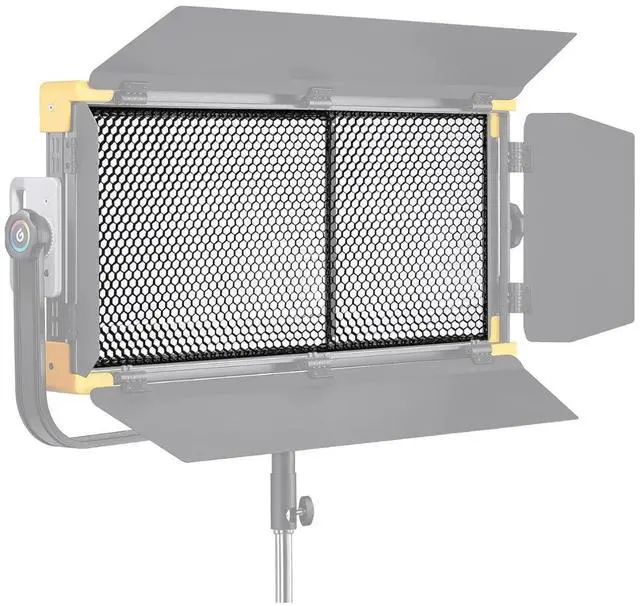 Alt view image 4 of 6 - Godox Rectangular Honeycomb Grid for LR150R LED Panel for Minimized Light Spill (Black)