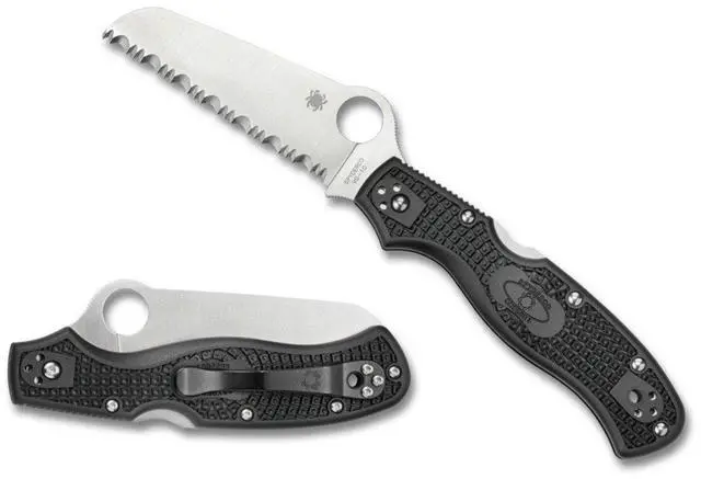 Alt view image 14 of 15 - Spyderco Rescue 3 Lightweight Knife (Black)