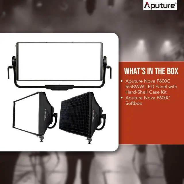 Alt view image 7 of 7 - Aputure Nova P600C RGBWW LED Panel with Hard-Shell Case Kit Bundle with Aputure Nova P600C Softbox (2 Items)