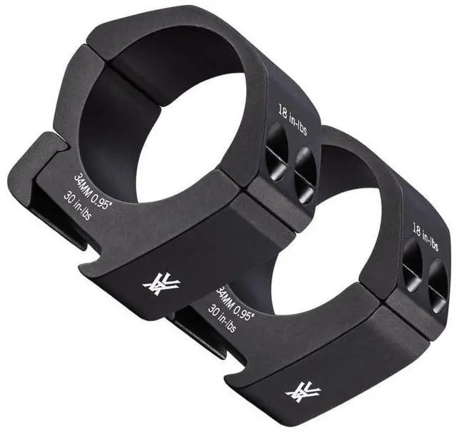 Alt view image 5 of 7 - Vortex Pro 34mm Type 2 Low-Glare Matte Black Anodized Riflescope Rings with Laser Engraved Torque (0.95-Inch)