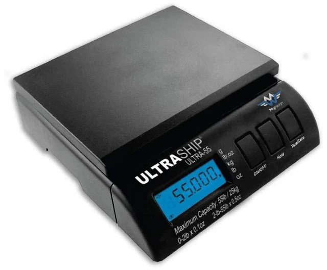 Alt view image 2 of 3 - UltraShip 55 lb. Digital Postal Shipping & Kitchen Scale | Four modes, tare and hold functions, programmable auto-off, AC or battery power