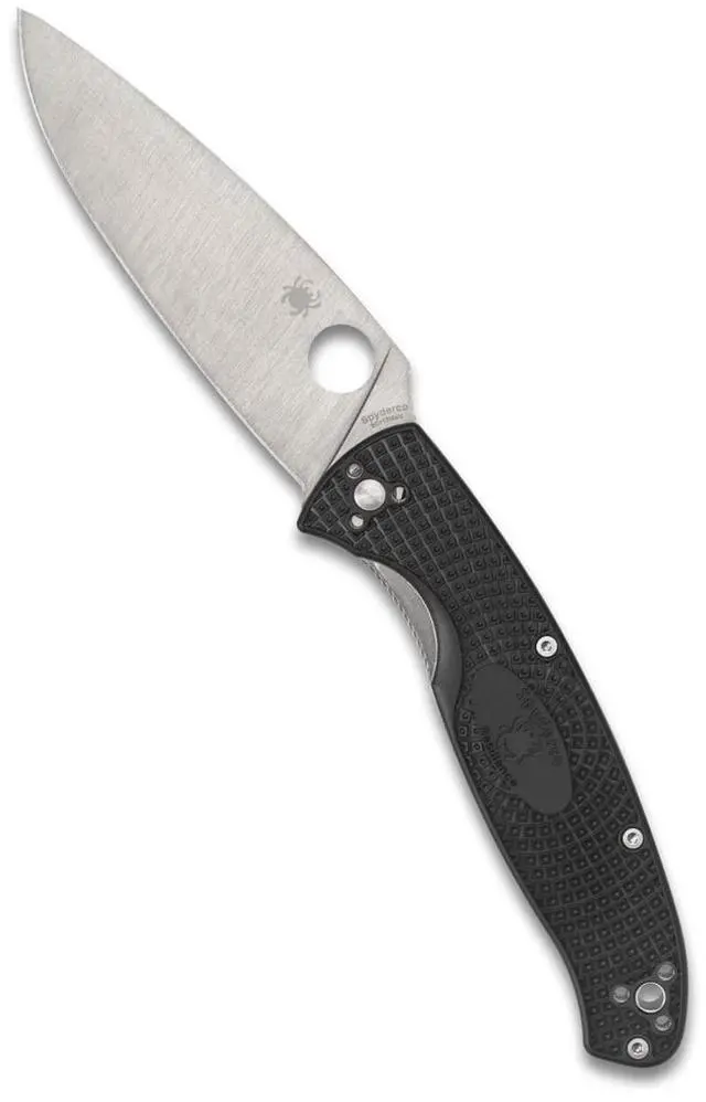 Alt view image 7 of 7 - Spyderco Resilience Lightweight Oxide-Coated 8Cr13MoV Large Blade 9.4-Inch Foldable Knife with Black Coated Liners and LinerLock (Black)