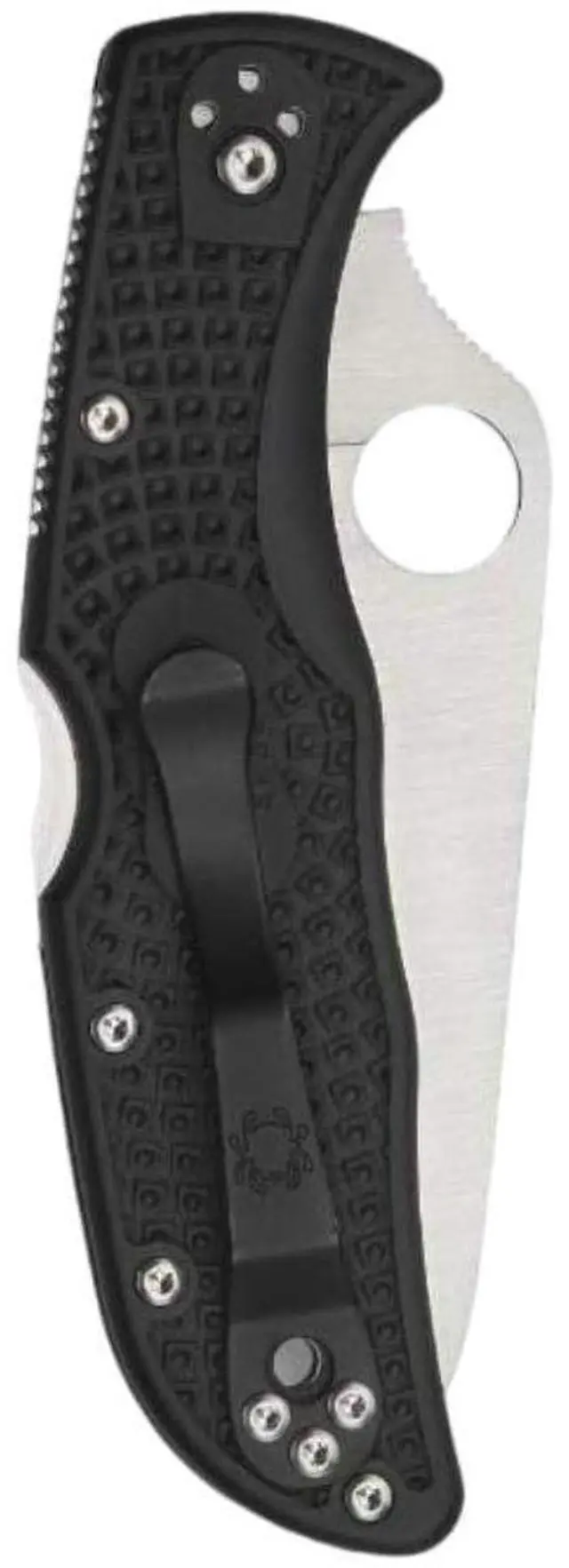 Alt view image 2 of 7 - Spyderco Endela Lightweight Folding Knife with VG-10 Stainless Steel PlainEdge Blade and Durable Black FRN Handle