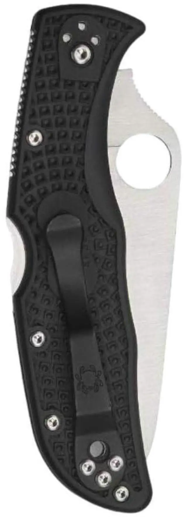Alt view image 3 of 7 - Spyderco Endela Lightweight Folding Knife with VG-10 Stainless Steel PlainEdge Blade and Durable Black FRN Handle