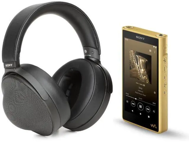 Main image of Sony NW-WM1ZM2 Signature Series Walkman Bundle with Sony MDR-Z1R Signature Series Premium Hi-Res Enfolding Headphones with Leather Headband (Black) (2 Items)
