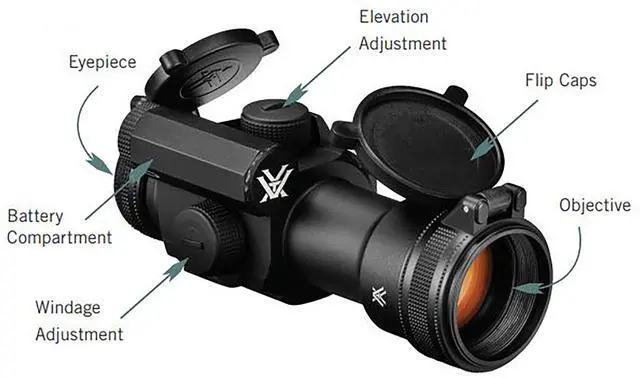 Alt view image 6 of 7 - Vortex StrikeFire II Red Dot Sight (Cantilever Mount)