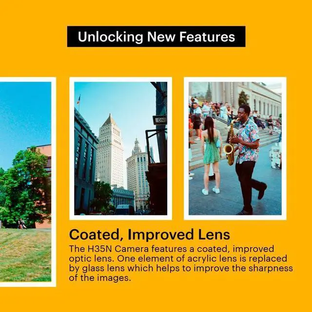 Alt view image 5 of 7 - Kodak Ektar H35N 35mm Half Frame Film Camera with Built-In Star Filter, Tripod Support, and Bulb Function for Long-Exposure Photography (Glazed Blue)