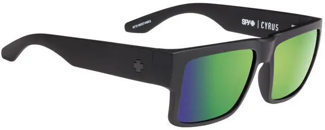Alt view image 5 of 9 - Spy Cyrus Sunglasses 673180374861 - Matte Black/HD Plus Bronze Polar/Green Spt