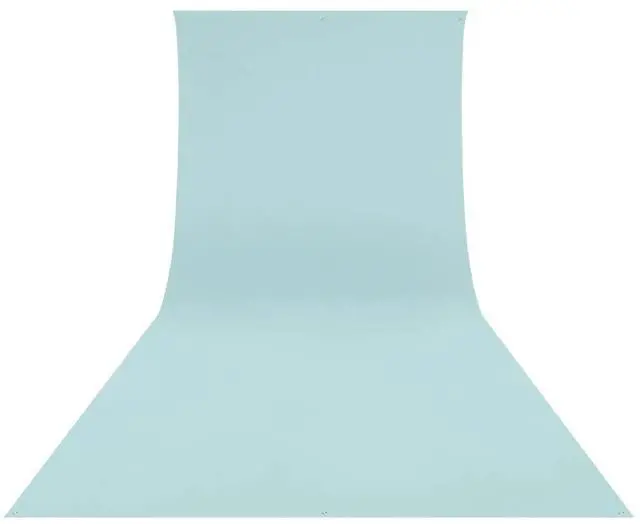 Alt view image 3 of 5 - Westcott Wrinkle-Resistant 9' x 20' Backdrop for Photography Shoots, Group Portraits, & Photo Booths - Portable and Travel Friendly (Pastel Blue, Periwinkle Purple, Light Moss Green) (3 Items)