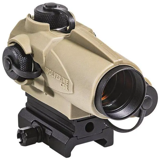 Alt view image 2 of 7 - Sightmark Wolverine CSR, Red Dot Sight, 4 MOA Reticle, 23mm Objective Lens, Night Vision Compatible (Flat Dark Earth)