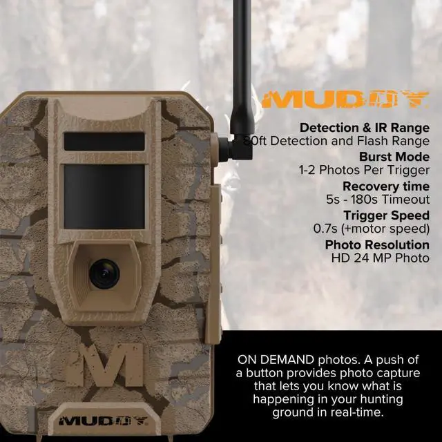 Alt view image 5 of 7 - Muddy Mitigator 2.0 Cellular Camera Combo with 24MP Photo, 720p Video, Customizable Time-Out Delay, and Versatile Mounting (Brown)