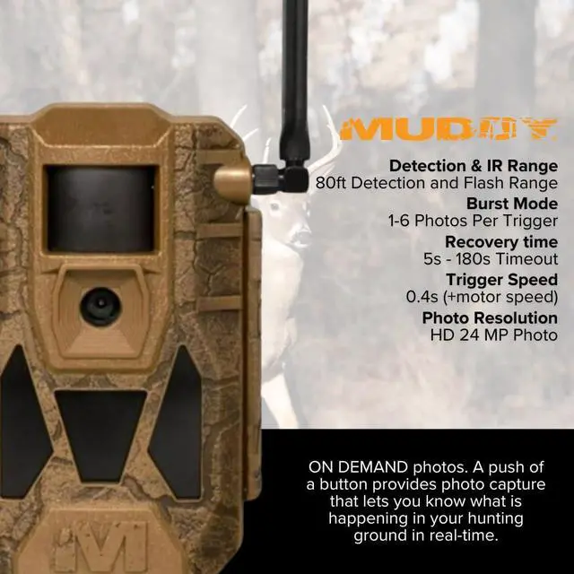 Alt view image 4 of 7 - Muddy Matrix 2.0 Dual Network Cellular Camera (Brown) Bundle with 32GB Ultra SDHC Memory Card and High-Speed Card Reader (3 Items)