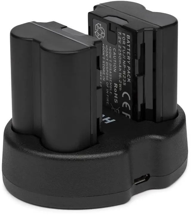 Alt view image 3 of 7 - Koah Fujifilm NP-W235 Two-Pack Rechargeable 2250mAh Battery and Dual Charger