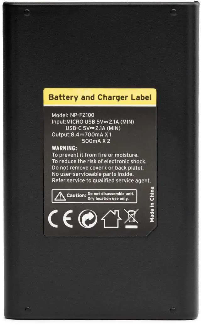 Alt view image 4 of 7 - Koah PRO Two-Pack Rechargeable 2000 mAh Lithium Ion Batteries with LCD Dual Portable Charger, Replacement Accessory for Sony NP-FZ100 Compatible Digital Cameras, USB Output, Long Lasting Batteries