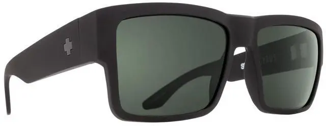 Alt view image 3 of 8 - Spy Cyrus Sunglasses 673180973864 - Soft Matte Black/HD Plus Gray Green Polar