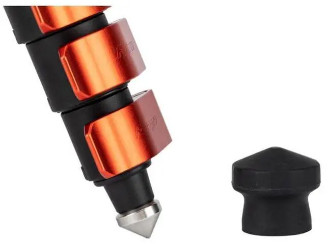 Alt view image 6 of 7 - Fotopro X-Airfly Video Tripod with Flip Lock System, Compact and Lightweight Design, and Two Section Center Column (Orange)